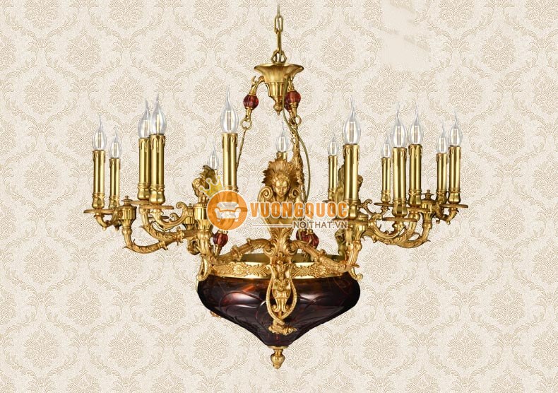 Đèn chùm đồng nhập khẩu nghệ thuật abr184-8